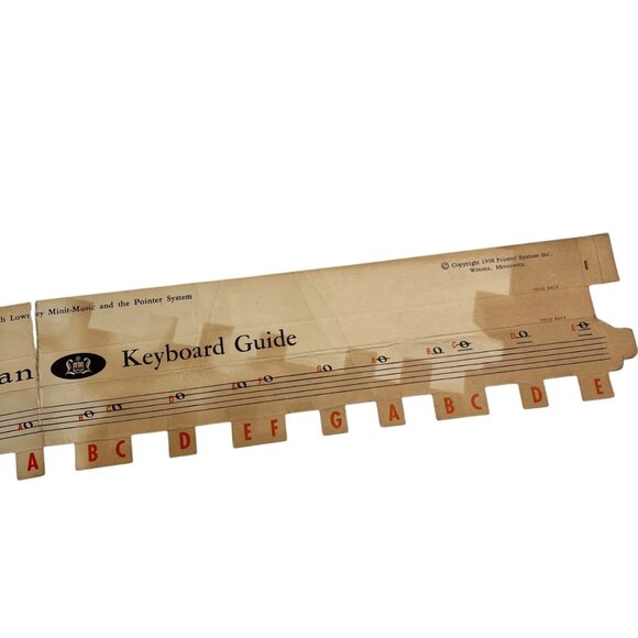 Vintage 1958 Lowrey Organ Keyboard Guide Set By Pointer System - Picture 4 of 7